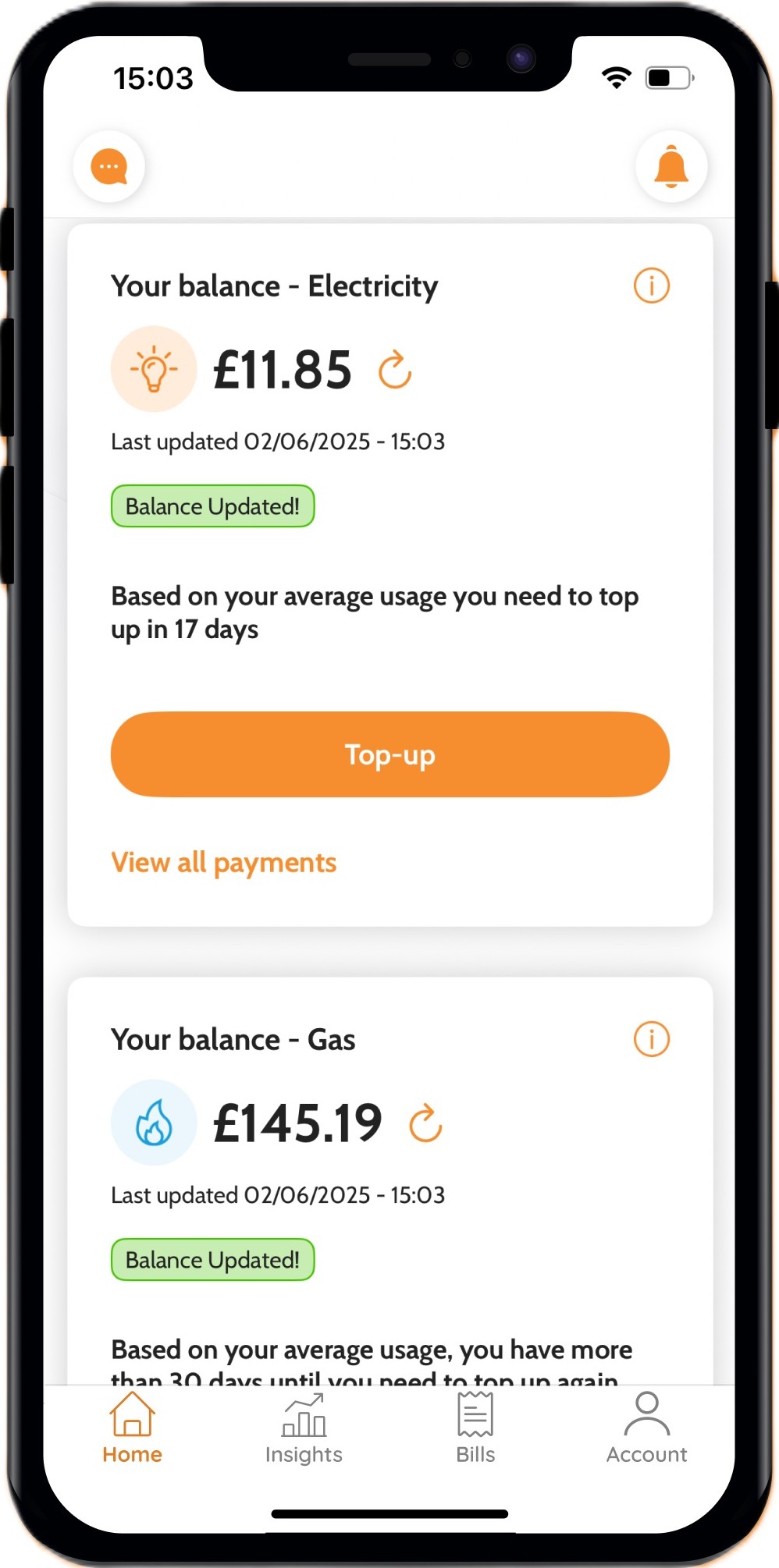 Your balances